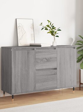 VidaXL Dressoir 104x35x70 cm bewerkt hout grijs sonoma eikenkleurig