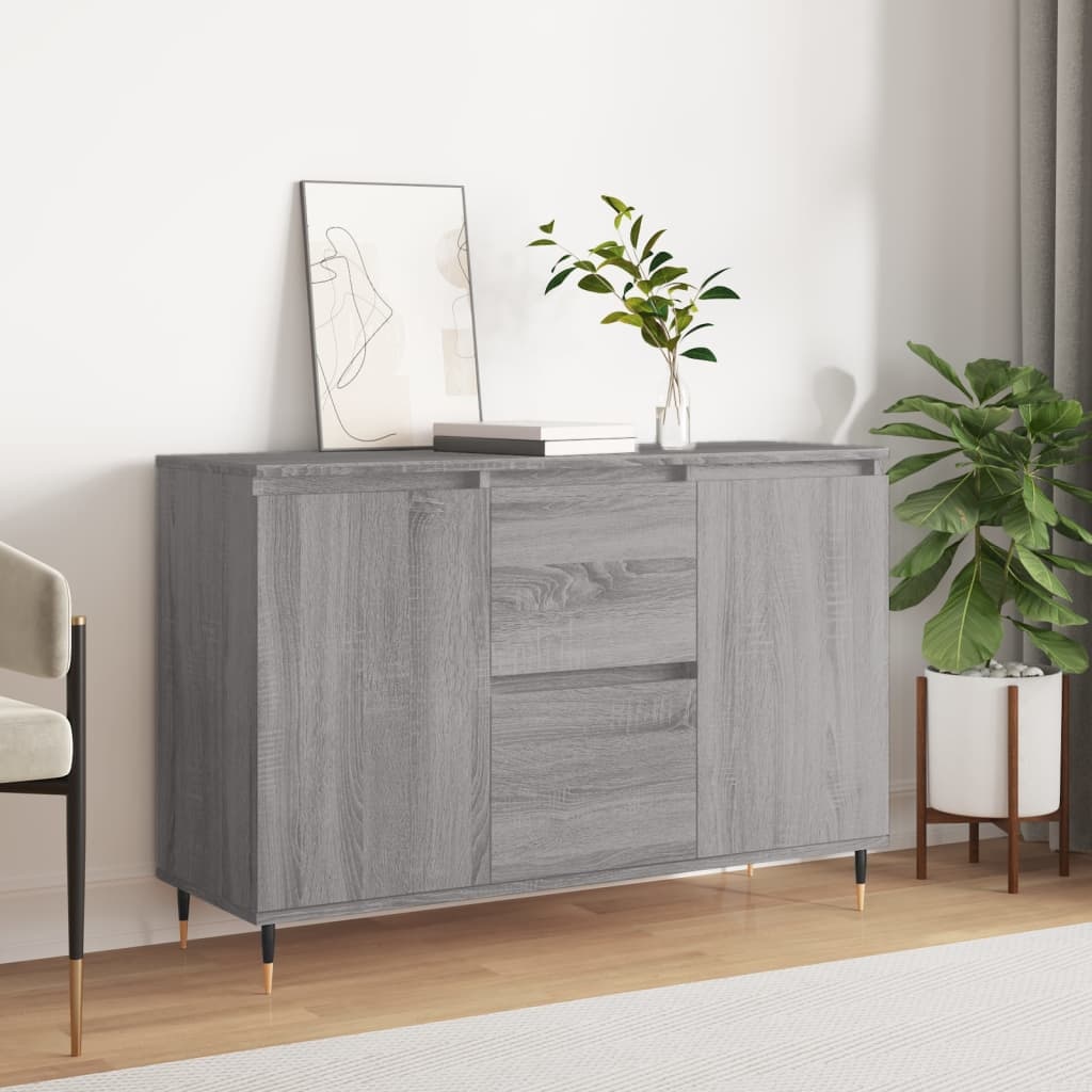 VidaXL Dressoir 104x35x70 cm bewerkt hout grijs sonoma eikenkleurig