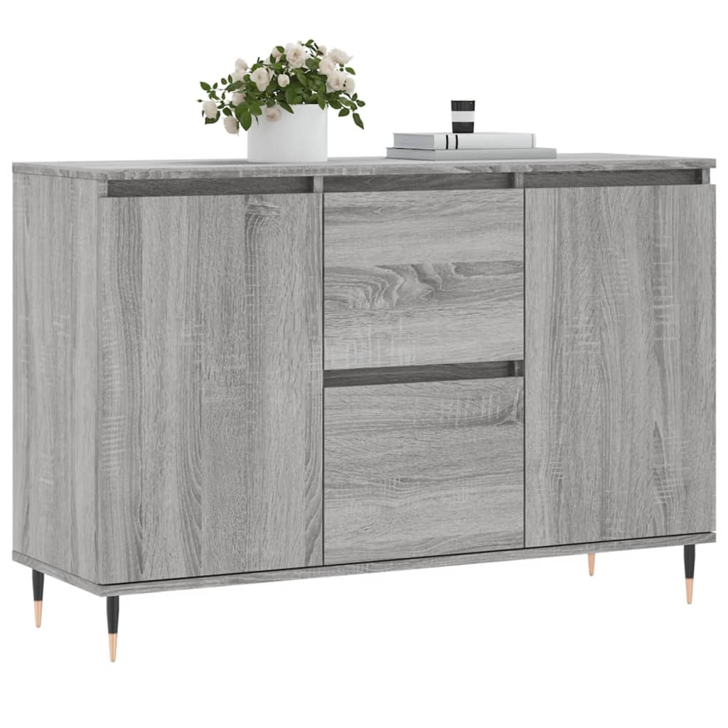 VidaXL Dressoir 104x35x70 cm bewerkt hout grijs sonoma eikenkleurig