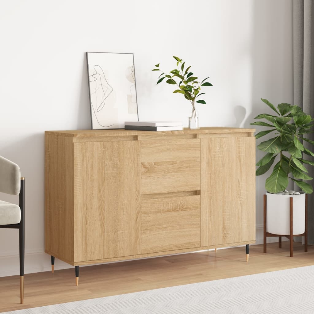 VidaXL Dressoir 104x35x70 cm bewerkt hout sonoma eikenkleurig