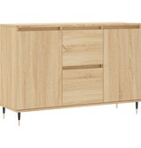 VidaXL Dressoir 104x35x70 cm bewerkt hout sonoma eikenkleurig