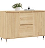 VidaXL Dressoir 104x35x70 cm bewerkt hout sonoma eikenkleurig