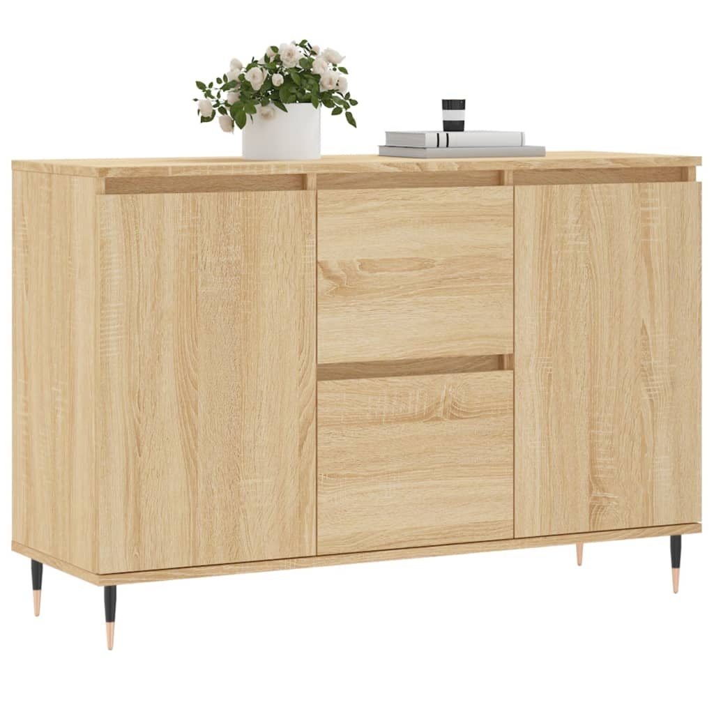 VidaXL Dressoir 104x35x70 cm bewerkt hout sonoma eikenkleurig