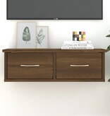 VidaXL Wandkast 60x26x18,5 cm bewerkt hout bruin eikenkleur