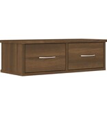VidaXL Wandkast 60x26x18,5 cm bewerkt hout bruin eikenkleur