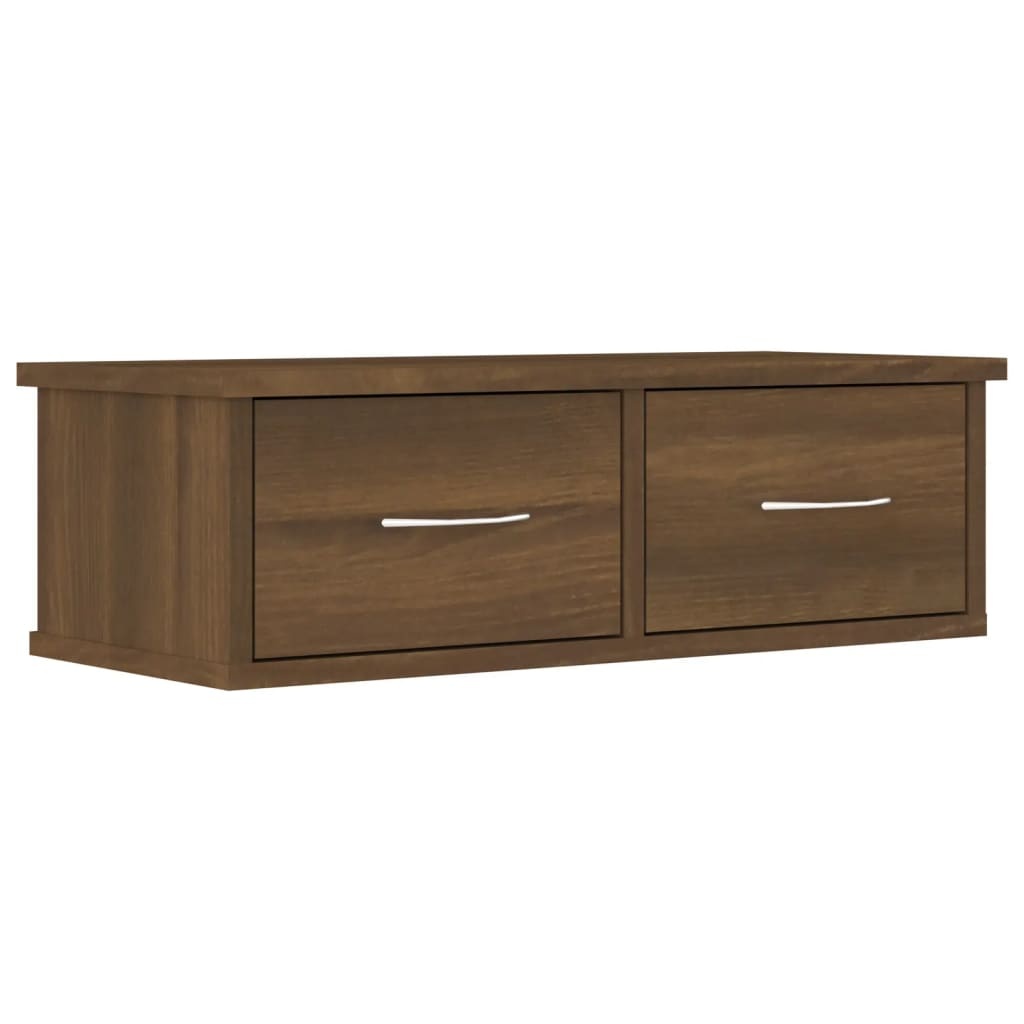 VidaXL Wandkast 60x26x18,5 cm bewerkt hout bruin eikenkleur