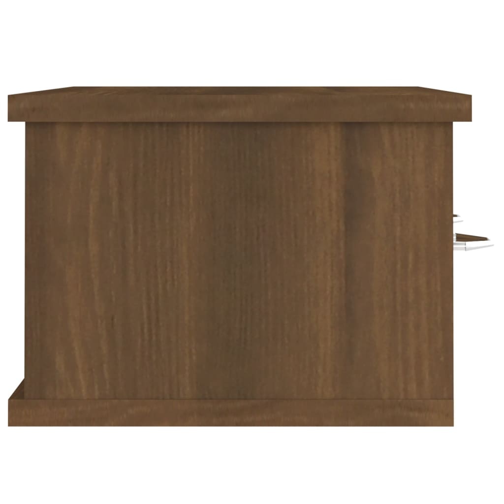 VidaXL Wandkast 60x26x18,5 cm bewerkt hout bruin eikenkleur