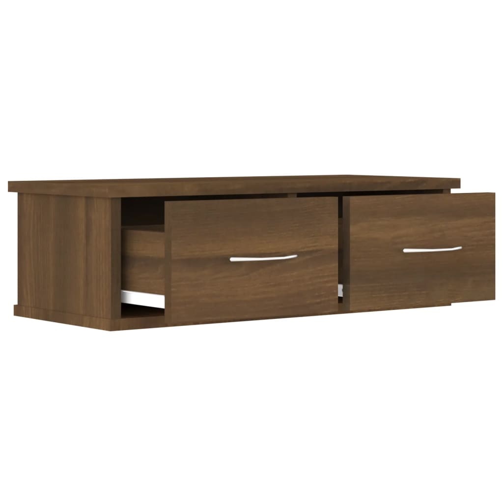 VidaXL Wandkast 60x26x18,5 cm bewerkt hout bruin eikenkleur