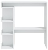 VidaXL Bartafel met opbergrek 100x50x101,5 cm hoogglans wit