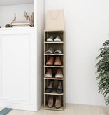 VidaXL Schoenenkast 27,5x27x102 cm bewerkt hout sonoma eikenkleurig
