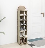 VidaXL Schoenenkast 27,5x27x102 cm bewerkt hout sonoma eikenkleurig