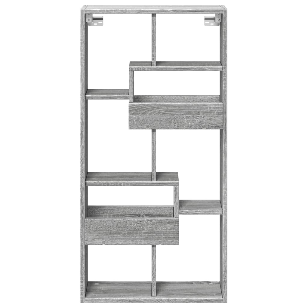 VidaXL Wandkast 50x15x100 cm bewerkt hout grijs sonoma eikenkleurig