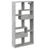 VidaXL Wandkast 50x15x100 cm bewerkt hout betongrijs