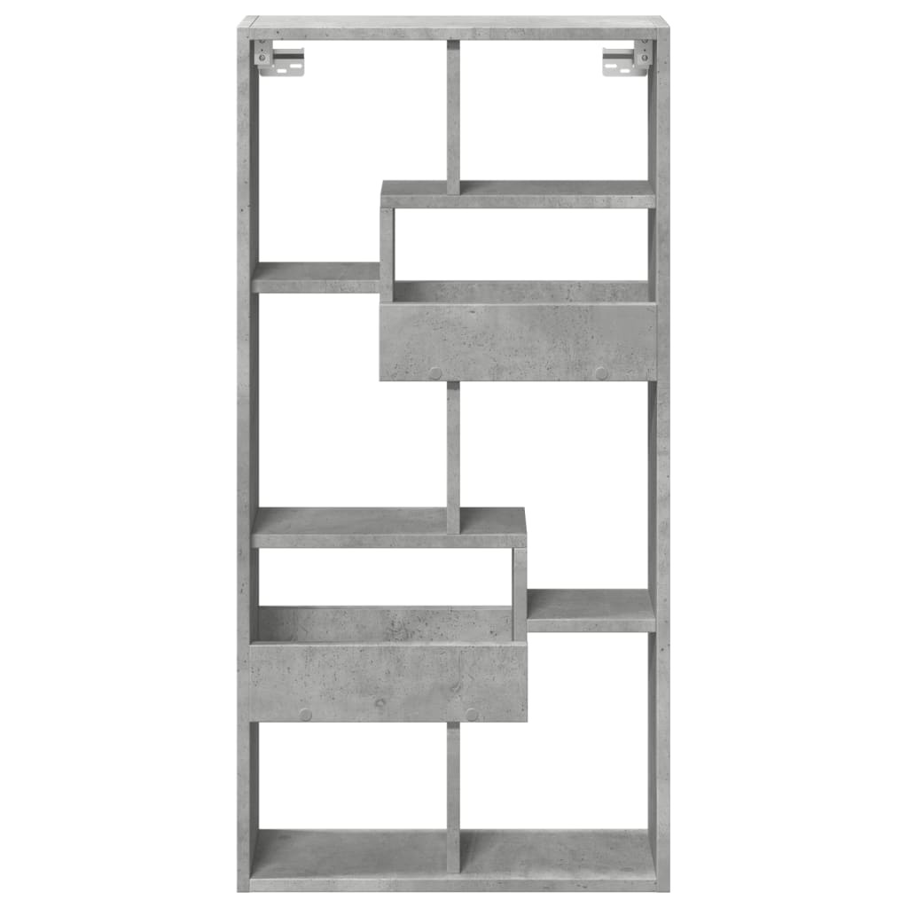 VidaXL Wandkast 50x15x100 cm bewerkt hout betongrijs
