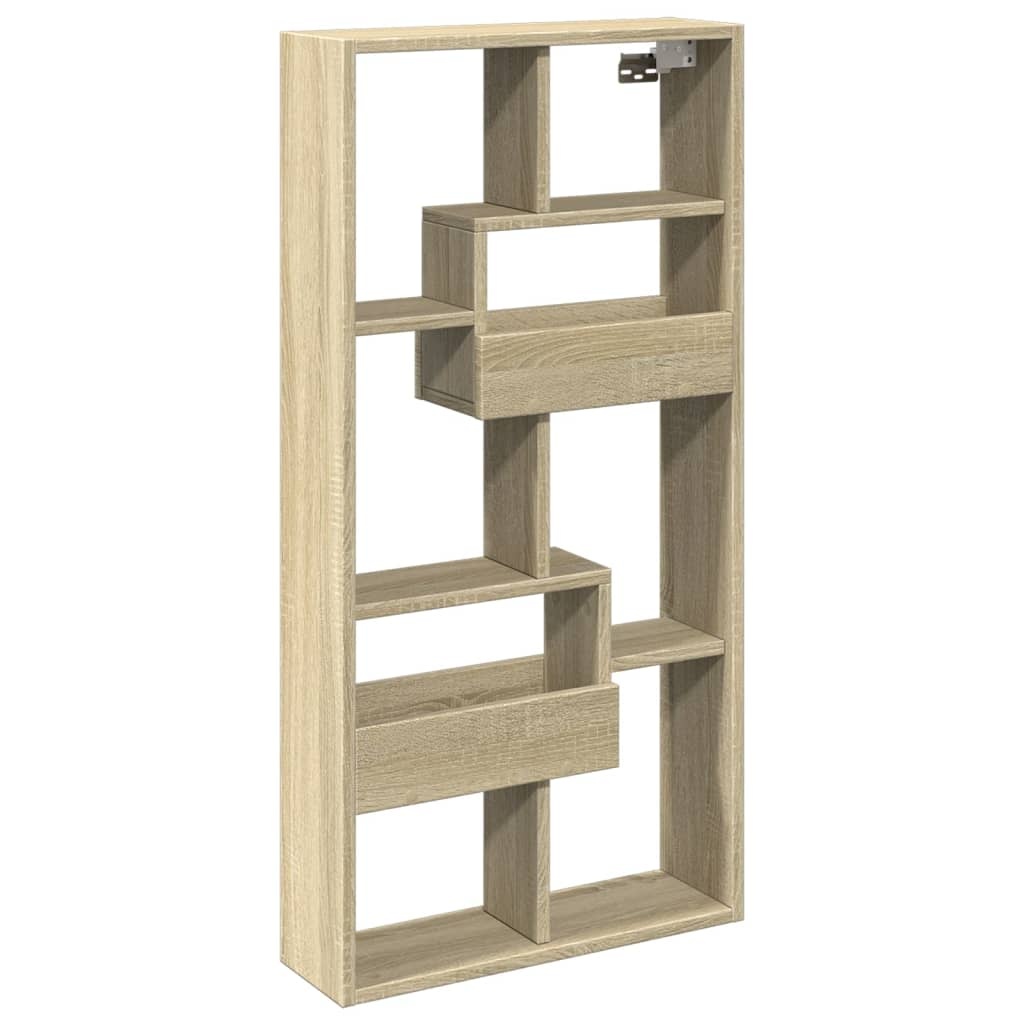VidaXL Wandkast 50x15x100 cm bewerkt hout sonoma eikenkleurig