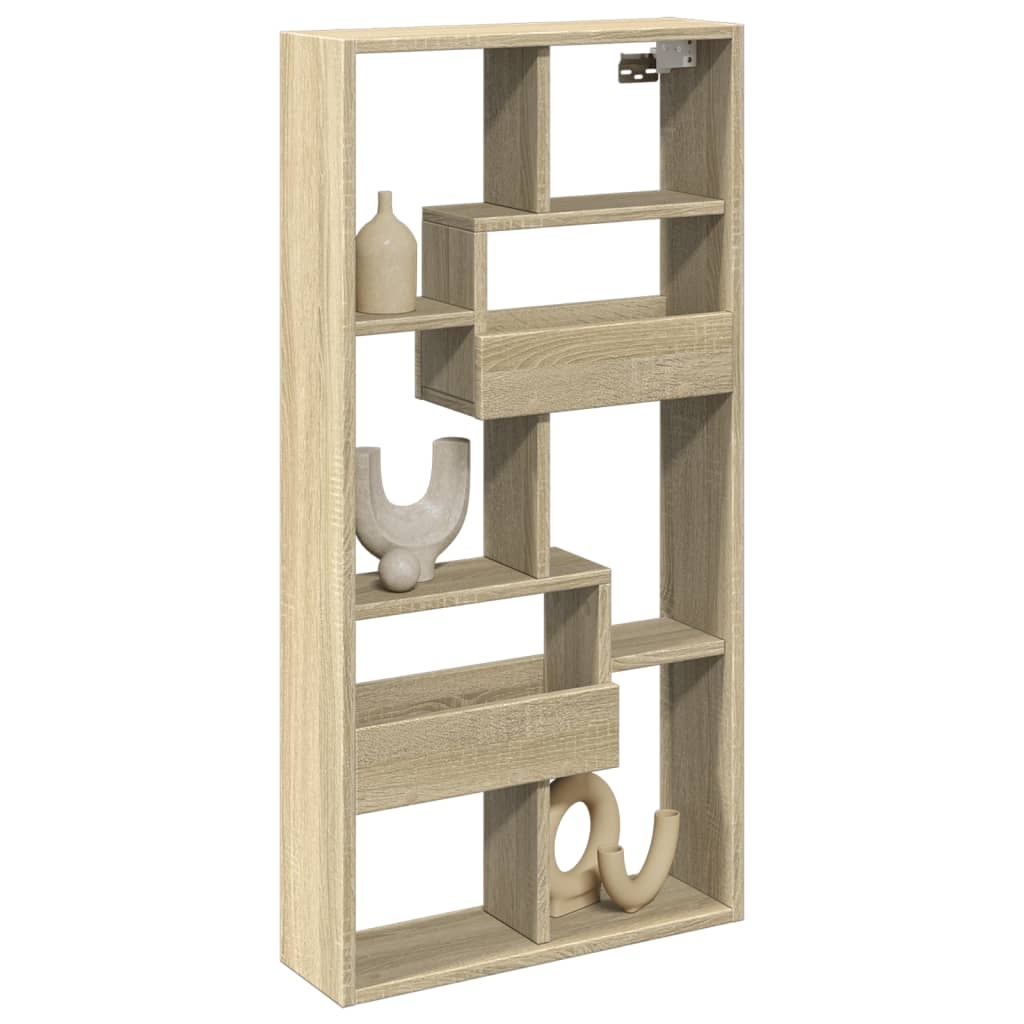 VidaXL Wandkast 50x15x100 cm bewerkt hout sonoma eikenkleurig