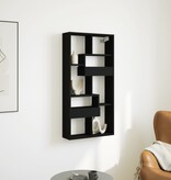 VidaXL Wandkast 50x15x100 cm bewerkt hout zwart