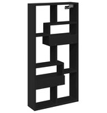 VidaXL Wandkast 50x15x100 cm bewerkt hout zwart