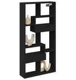 VidaXL Wandkast 50x15x100 cm bewerkt hout zwart