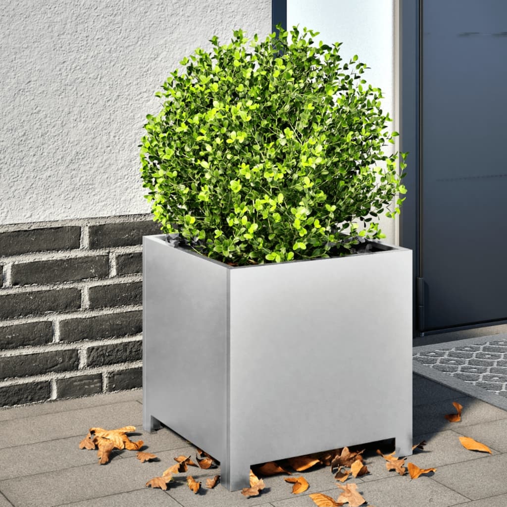 VidaXL Plantenbank 40x40x40 cm gegalvaniseerd staal