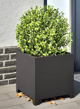 VidaXL Plantenbak 40x40x40 cm staal zwart