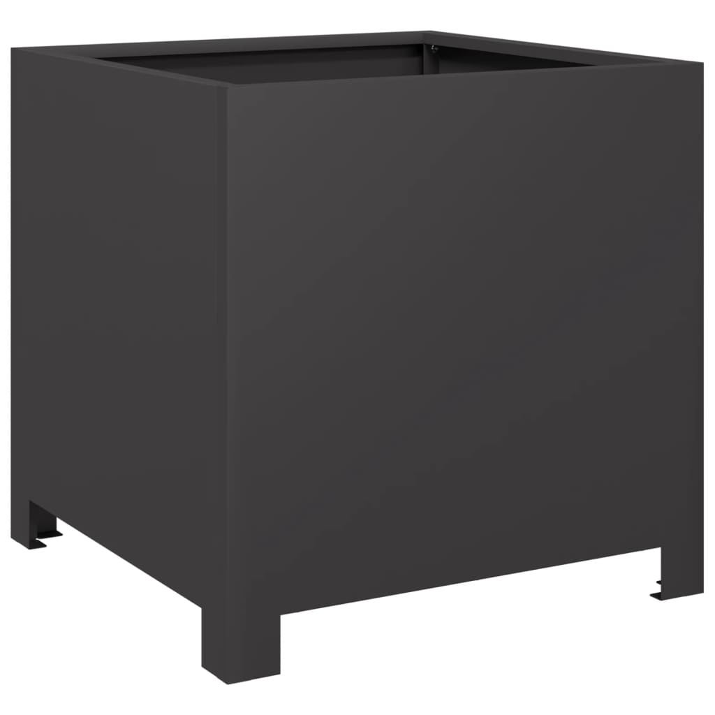 VidaXL Plantenbak 40x40x40 cm staal zwart