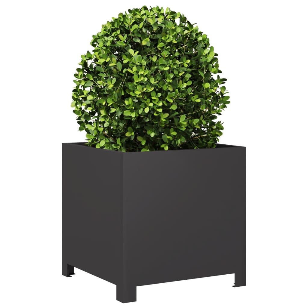 VidaXL Plantenbak 40x40x40 cm staal zwart