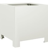 VidaXL Plantenbakken 2 st 30x30x30 cm staal wit