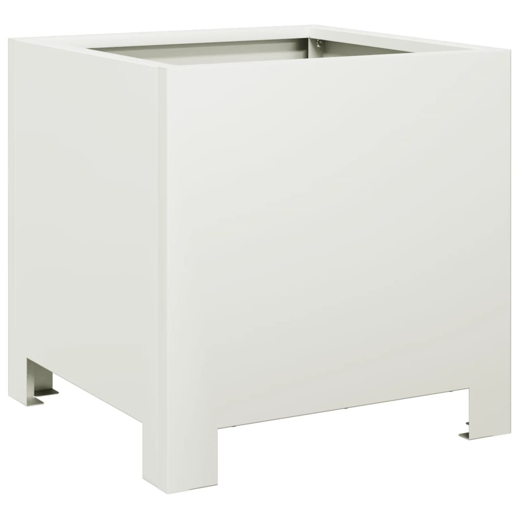 VidaXL Plantenbak 30x30x30 cm staal wit