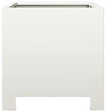 VidaXL Plantenbak 30x30x30 cm staal wit