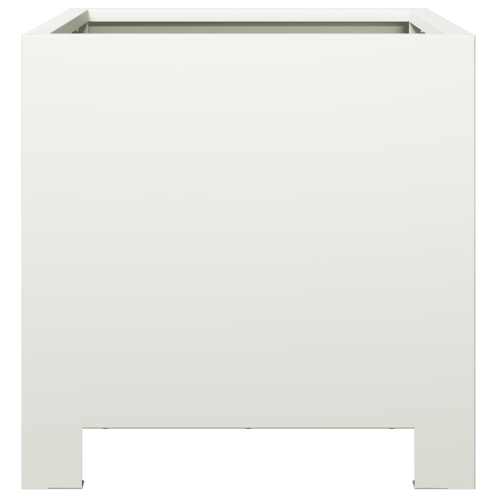 VidaXL Plantenbak 30x30x30 cm staal wit