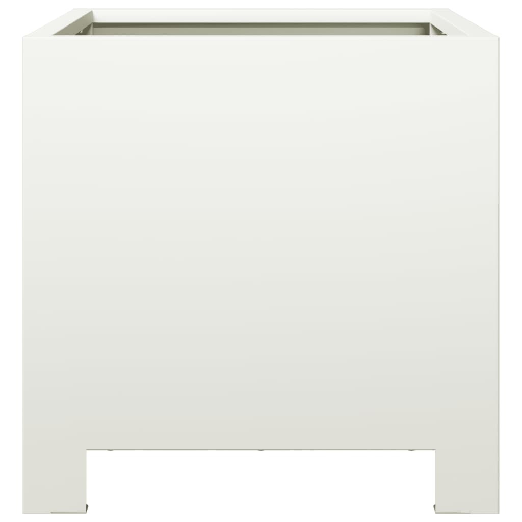 VidaXL Plantenbak 30x30x30 cm staal wit