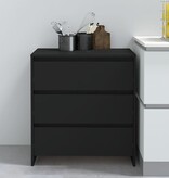 VidaXL Dressoir 70x41x75 cm bewerkt hout zwart