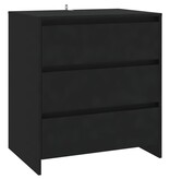 VidaXL Dressoir 70x41x75 cm bewerkt hout zwart