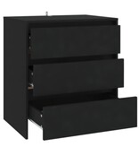 VidaXL Dressoir 70x41x75 cm bewerkt hout zwart