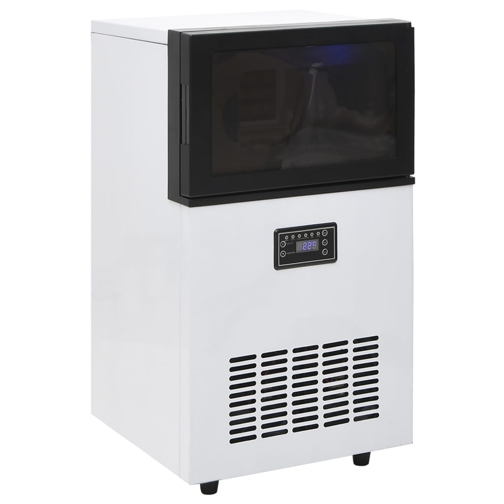 VidaXL IJsblokjesmachine 45 kg/24 u zwart