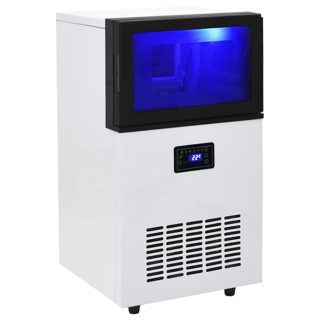 VidaXL IJsblokjesmachine 45 kg/24 u zwart