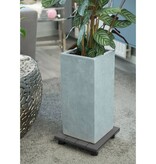 VidaXL Plantentrolley vierkant 30x30 cm antracietkleurig HKC