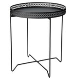 VidaXL bijzettafel rond zwart