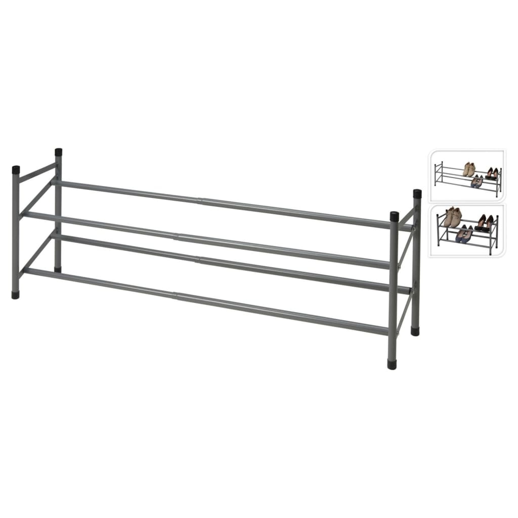 VidaXL Schoenenrek met 2 lagen (61,5-115)x23x38 cm