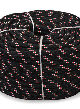 VidaXL Boot touw 10 mm 50 m polypropyleen zwart