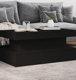 VidaXL Salontafel met LED-verlichting 90x50x40 cm zwart