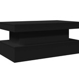 VidaXL Salontafel met LED-verlichting 90x50x40 cm zwart