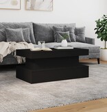 VidaXL Salontafel met LED-verlichting 90x50x40 cm zwart