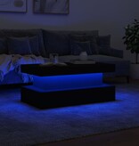 VidaXL Salontafel met LED-verlichting 90x50x40 cm zwart