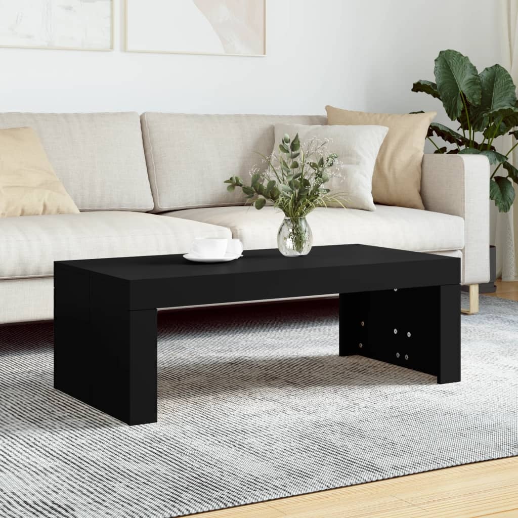 VidaXL Salontafel 102x50x36 cm bewerkt hout zwart