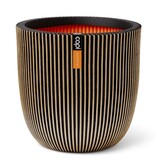 VidaXL Plantenbak Groove 43x41 cm zwart en goudkleurig