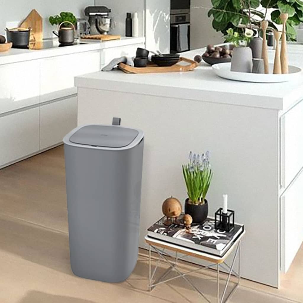 VidaXL Afvalbak met sensor Morandi 30 L grijs