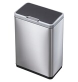 VidaXL Vuilnisbak met sensor Mirage 2x20 L matzilverkleurig