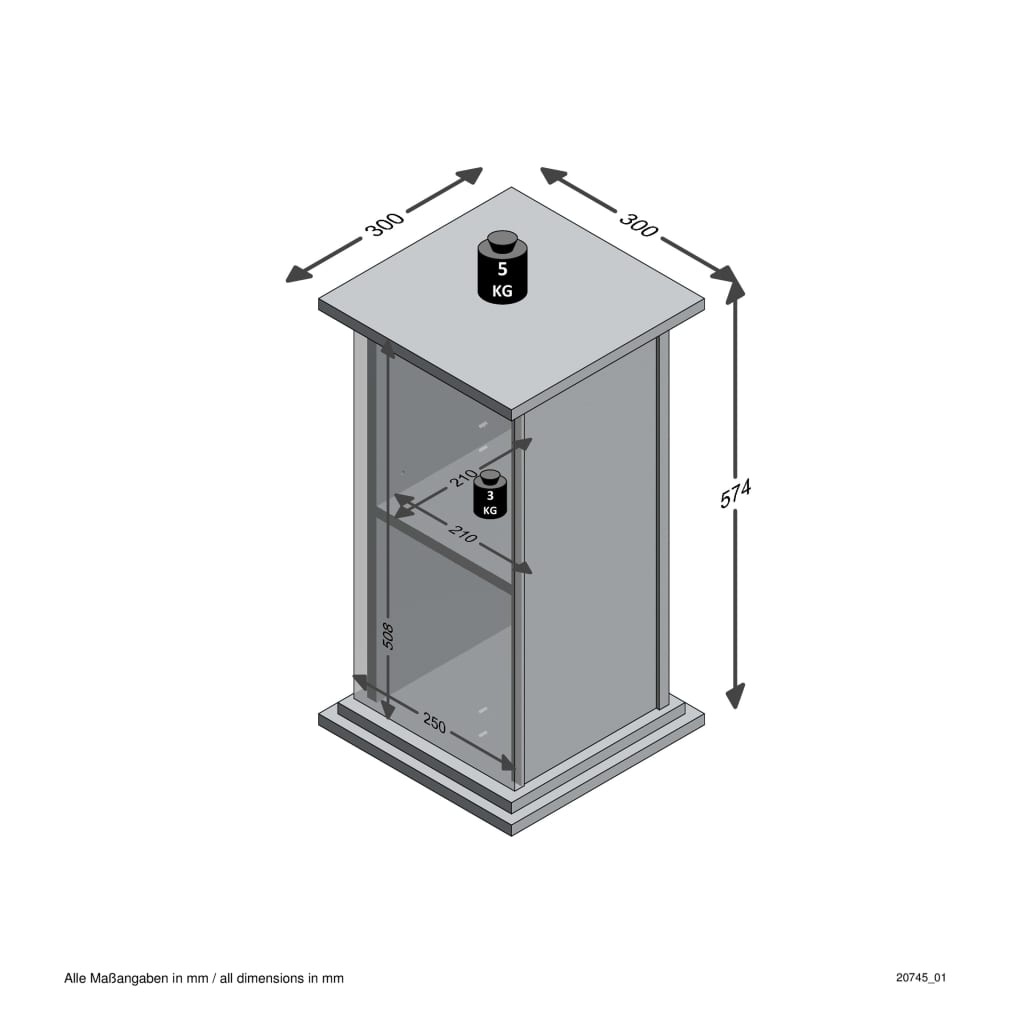 VidaXL Accenttafel met deur 57,4 cm materakleurig